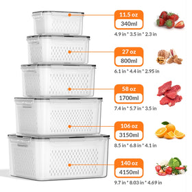 Pony Crossing the River compact 600ml fridge container with lid keeps greens crisp and organized.