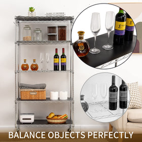 Poofzy liner with four corner cutouts ensures a precise fit on wire racks