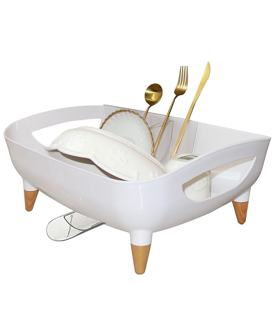 PookSter dish drying rack in modern design keeps countertops neat and stylish.