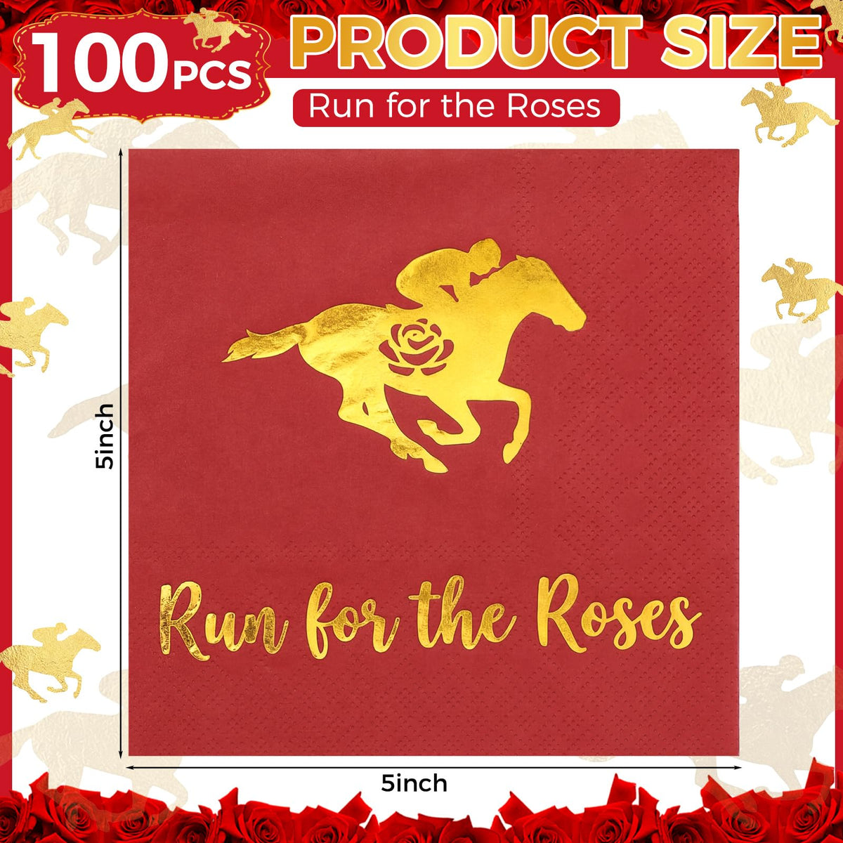 Poola Voidra derby napkins 5x5 inches, ideal for cocktails and desserts at parties.