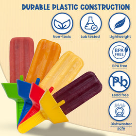 POP NO DROP double-stick holder keeps popsicles secure.
