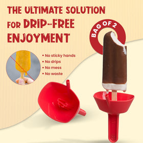 Pop No Drop original popsicle holder in purple reduces mess while kids snack on cold treats.
