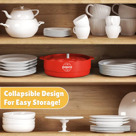 POPCO dishwasher‑safe popcorn bowl for quick cleanup after movie night.
