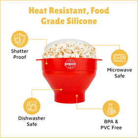 POPCO silicone popper resists stains and odors after use.