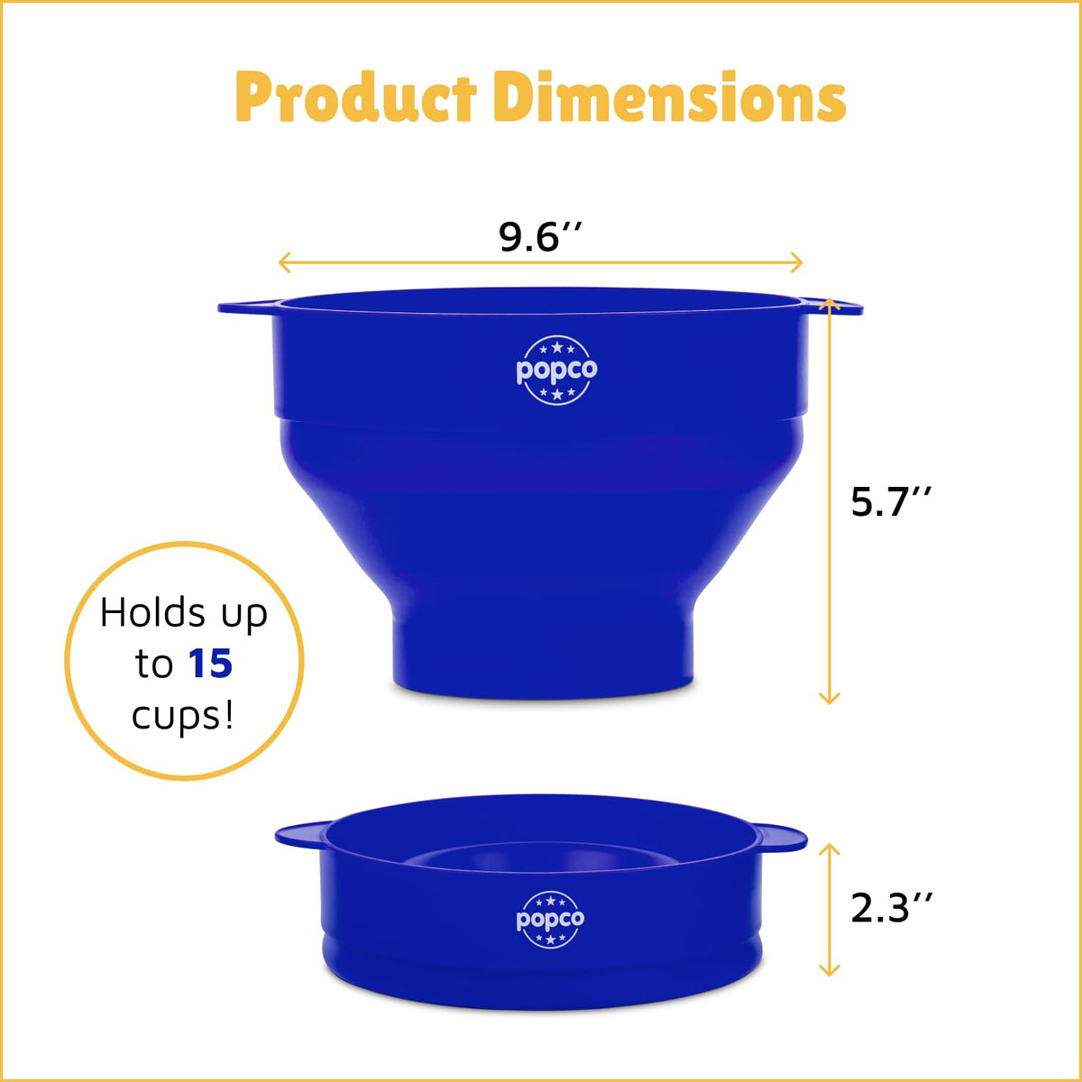 POPCO collapsible-design popcorn popper saves space in kitchen