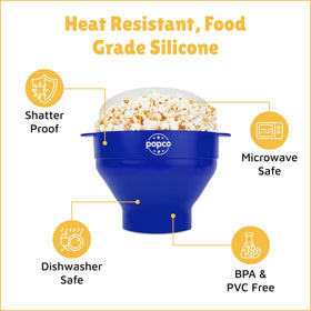 POPCO in-use steamy popcorn popper ready for popping