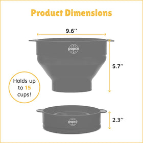 POPCO popcorn popper showing 15-cup capacity for gatherings.