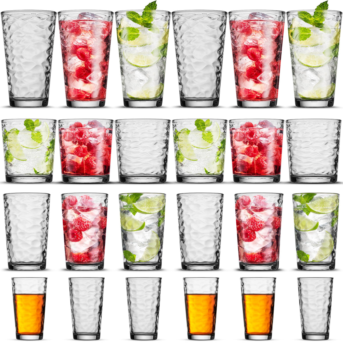 POPLASS Biscayne 13oz DOF glasses with crisp silhouette for cocktails