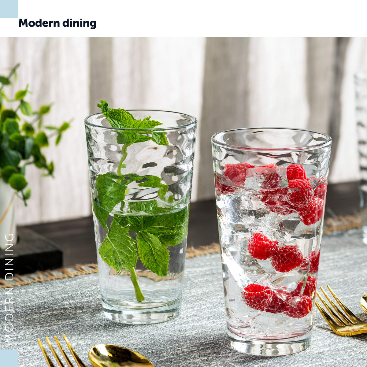 POPLASS Biscayne dishwasher-safe glassware for easy cleanup after entertaining