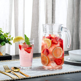POPLASS Biscayne glassware complete set on table arrangement