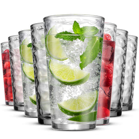 POPLASS Biscayne juice glass 6 oz with light, easy pour