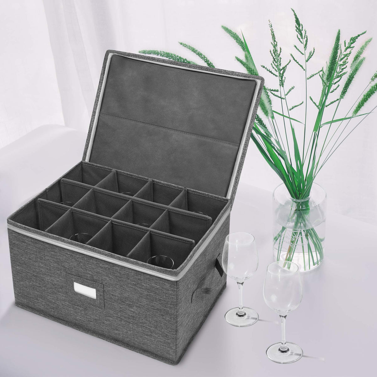 Popoly collapsible design wine glass box for easy seasonal storage