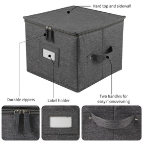 Popoly dishware organizer highlights 12 felt dividers to prevent chips and scratches