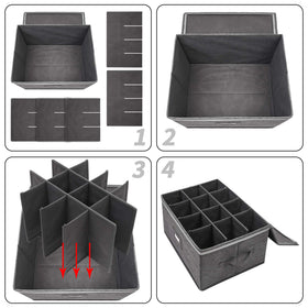 Popoly grey stemware storage for kitchen and dining shelves, dustproof and organized