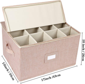 Popoly dustproof wine glass storage case with lid