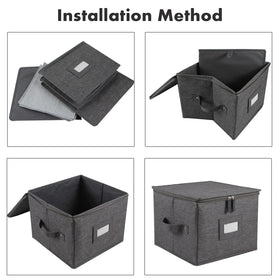 Popoly two-pack grey storage solution suitable for kitchen, nursery, and living spaces