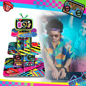 POPOOO 90s cupcake stand dismantled for compact storage after the event