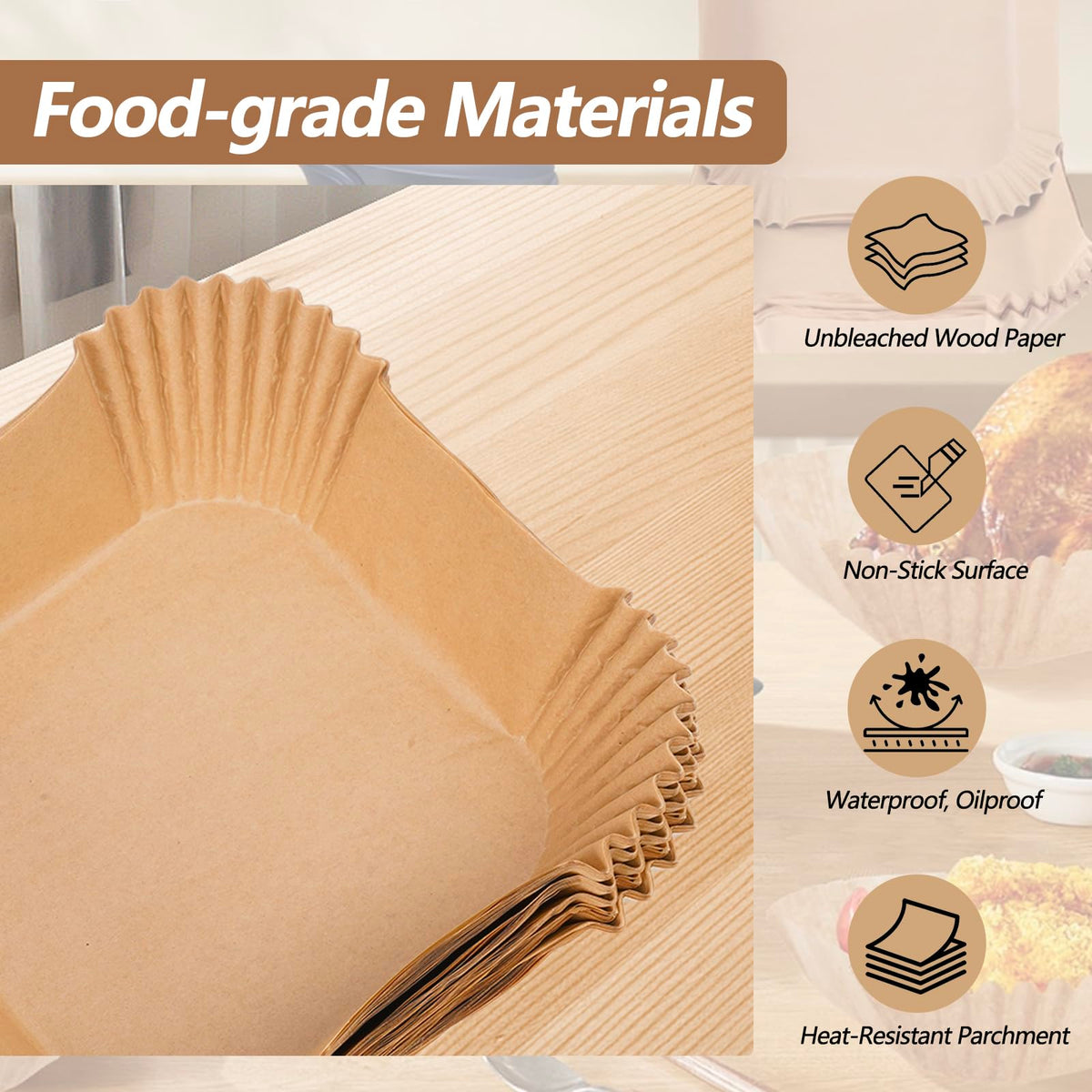 POPQEENS easy-insert-square-bowl liners slide in without tearing