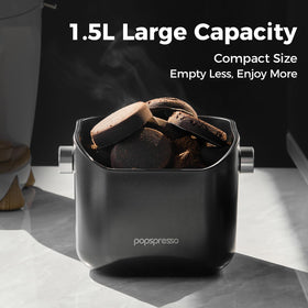 Popspresso knock box with detachable design for easy dishwasher cleaning.