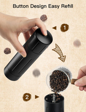 POPWOODS pepper grinder modern kitchen design complements contemporary countertops.