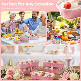 Porandia stackable mini loaf pans saving kitchen and fridge space.