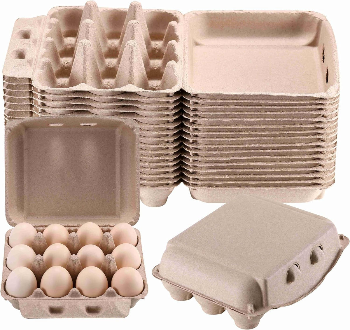 Poreids 30-pack egg cartons in 3x4 style for secure transport and bulk storage.