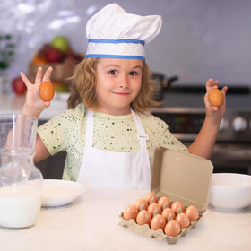 Poreids egg carton dimpled structure protects eggs during handling.