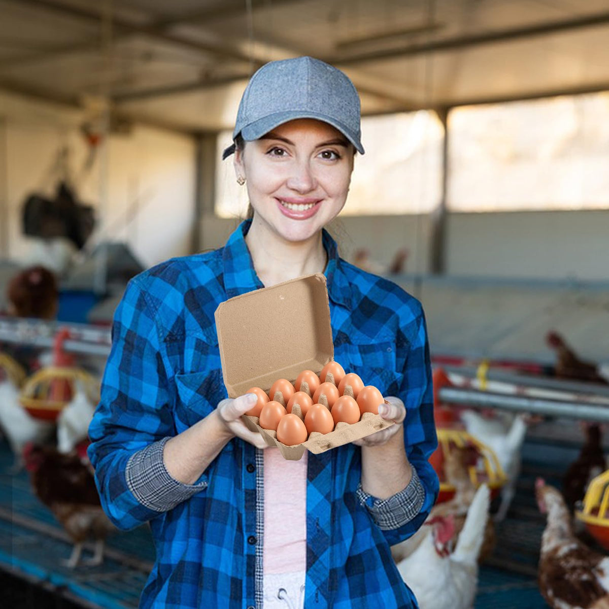 Poreids cartons keep kitchen eggs organized for quick access.