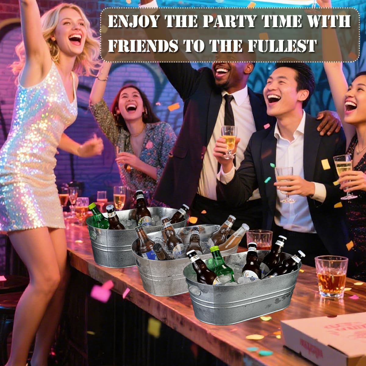 Durable 15.7 inch by 6 inch PORPOR BOOYA drink tub