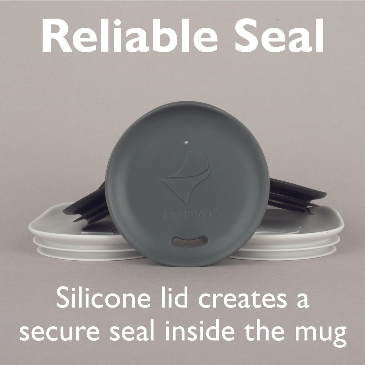 Porta Via lid is dishwasher-safe and reusable for everyday use