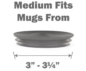 Porta Via silicone lid measures 3 to 3.25 inches ID for precise fit