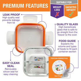 Portion Perfection bypass-friendly containers support measured servings at home.