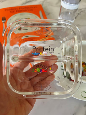 Portion Perfection top-rack dishwasher-safe lids simplify cleaning and reuse.