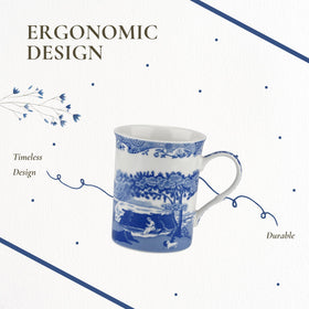 Portmeirion Spode Blue Italian mug glossy porcelain durability.