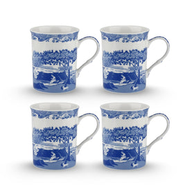Portmeirion Spode Blue Italian mug set 4 12oz for daily coffee rituals.