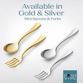 Posh Setting party spoon in gold, convenient for large gatherings.