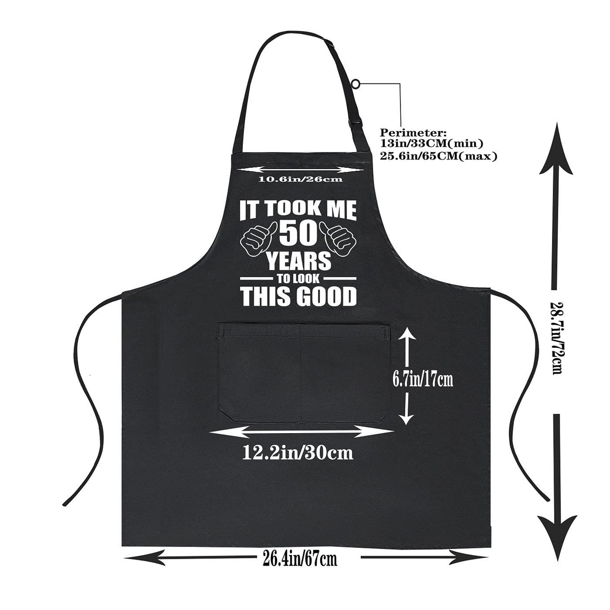 POTALKFREE kitchen apron with pockets helps you reach items easily.