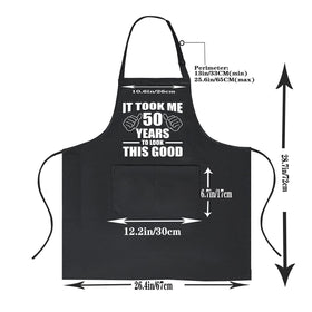 POTALKFREE kitchen apron with pockets helps you reach items easily.
