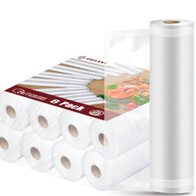 Potane 8x20 vacuum bags laid flat for easy storage and packing.