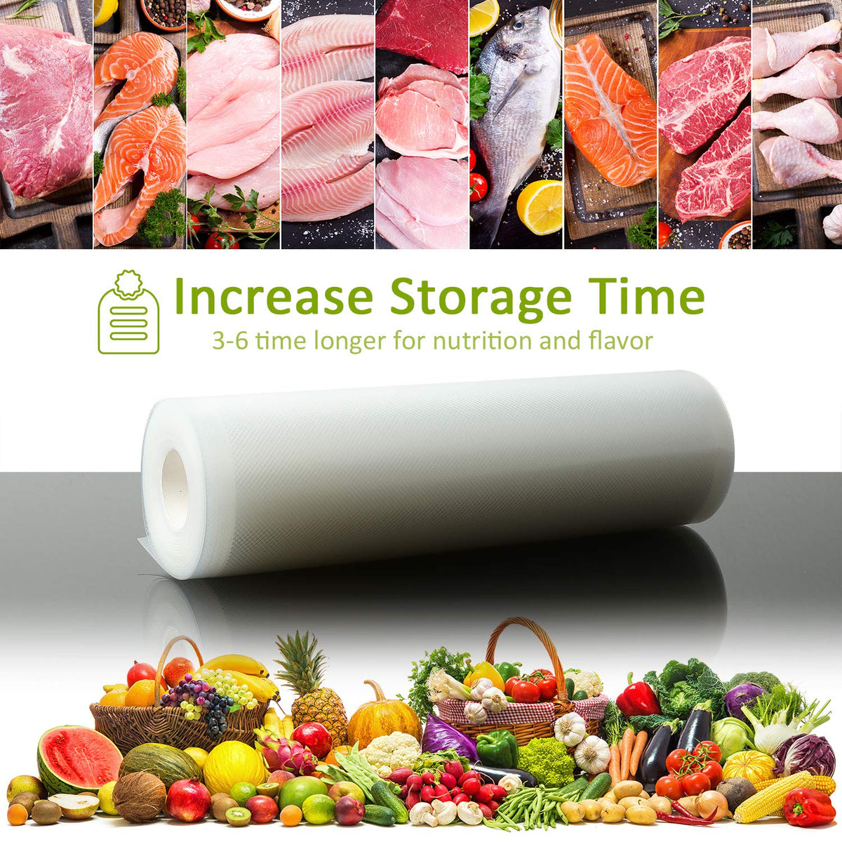 Potane vacuum bag opening shows a smooth seal for strong storage.