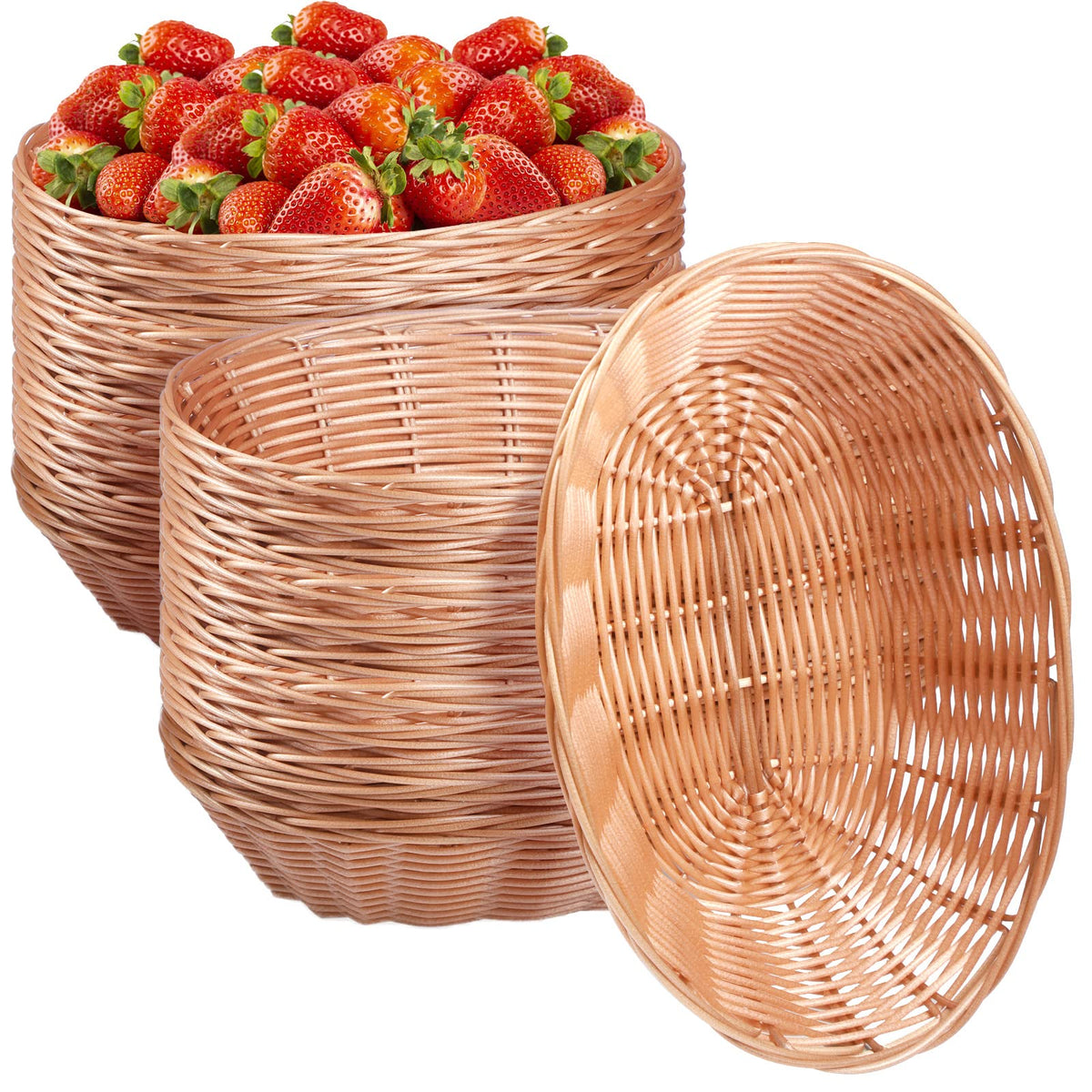 Potchen 24-pack oval basket with open top design for easy serving and display in kitchen