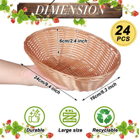 Potchen plastic oval basket showing perforated breathable design for fresh storage