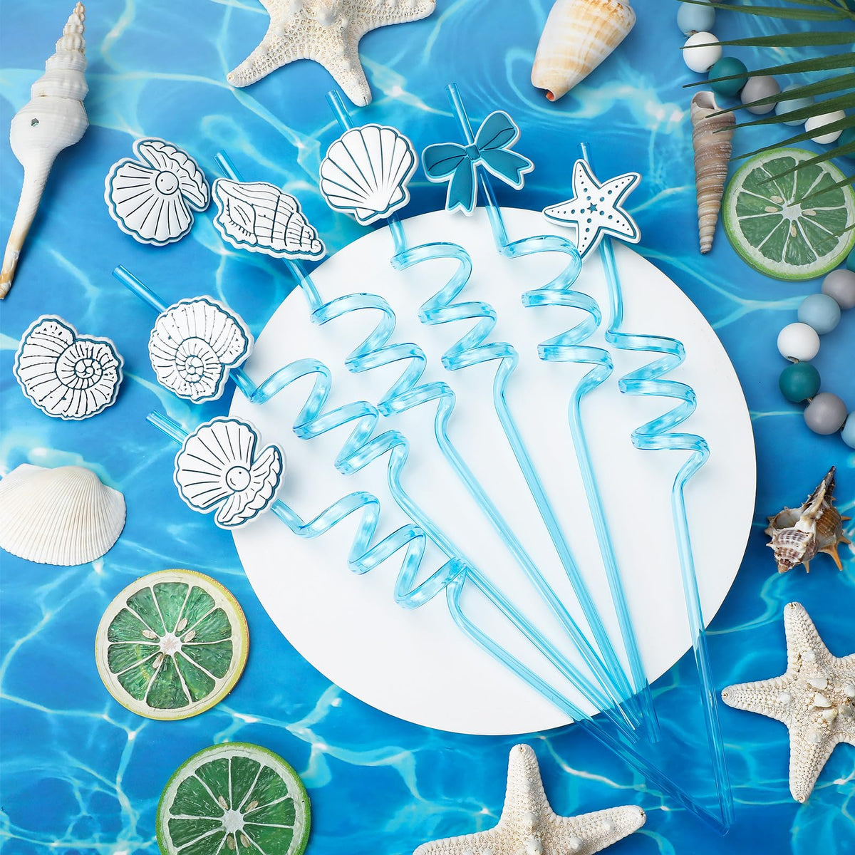 Potchen scalloped seashell straw detail enhances seaside charm