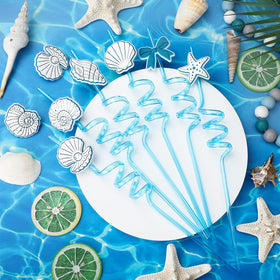 Potchen scalloped seashell straw detail enhances seaside charm