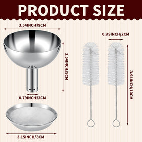 Potchen stainless steel sediment filter works with wine funnel