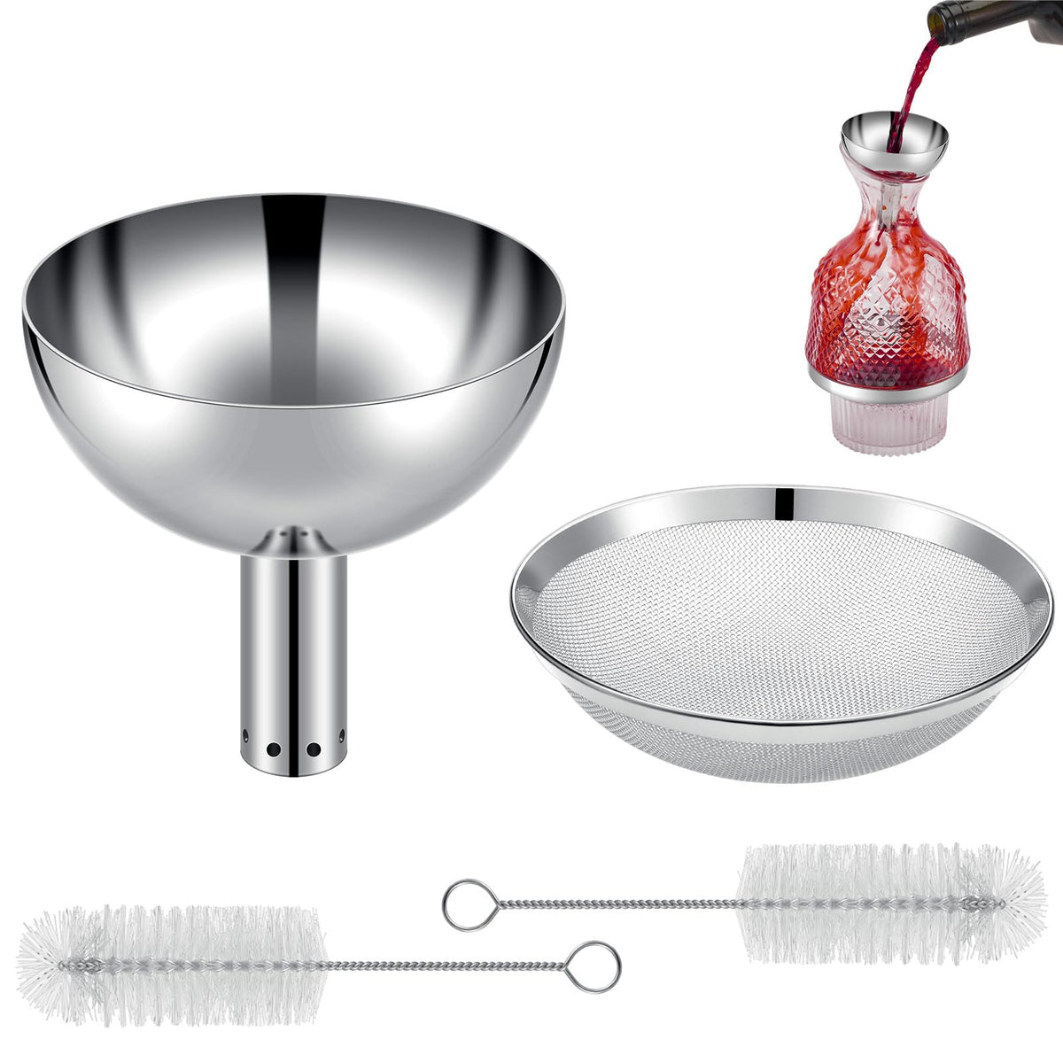 Potchen wine aerator with shower funnel for smoother pours and aroma