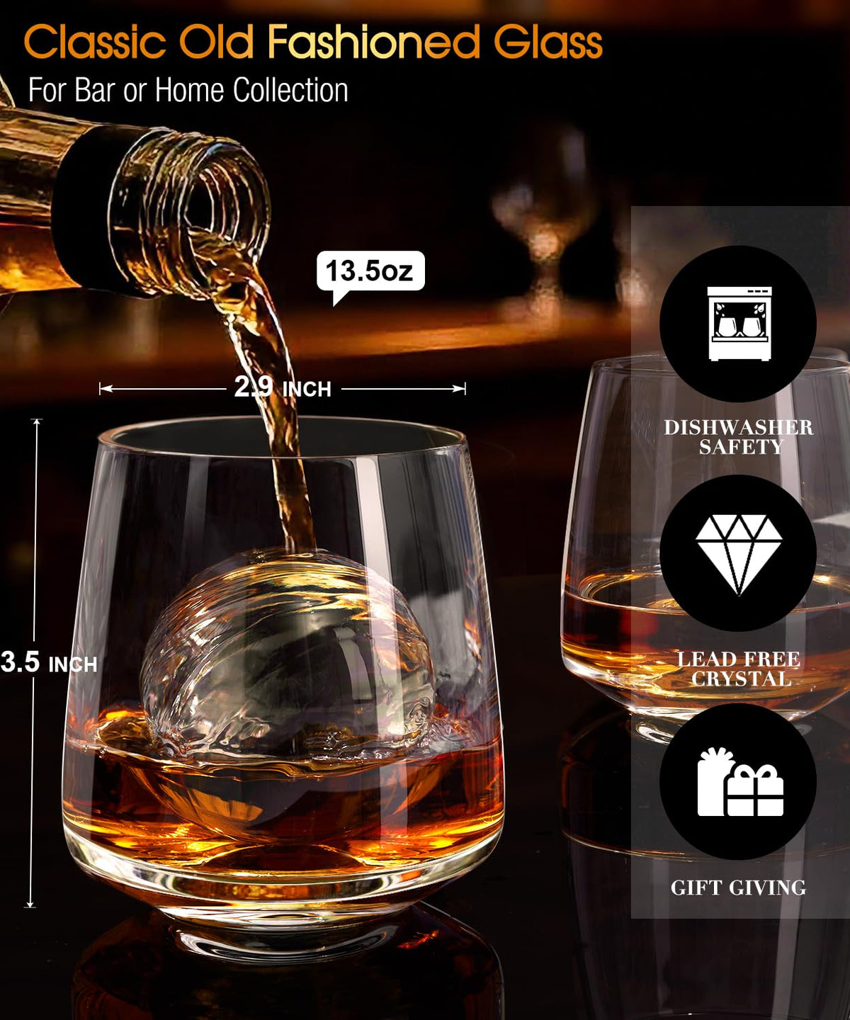 Potdoctor crystal clarity highlights whiskey color and aroma.