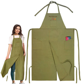 Potterhyme full coverage apron with split-leg design for clay work.