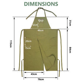 Potterhyme split-leg apron design supports free movement during studio sessions.