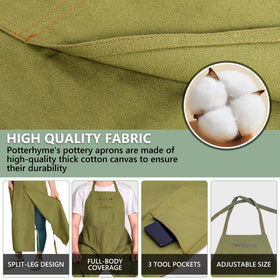 Potterhyme thick cotton canvas offers durable daily wear.